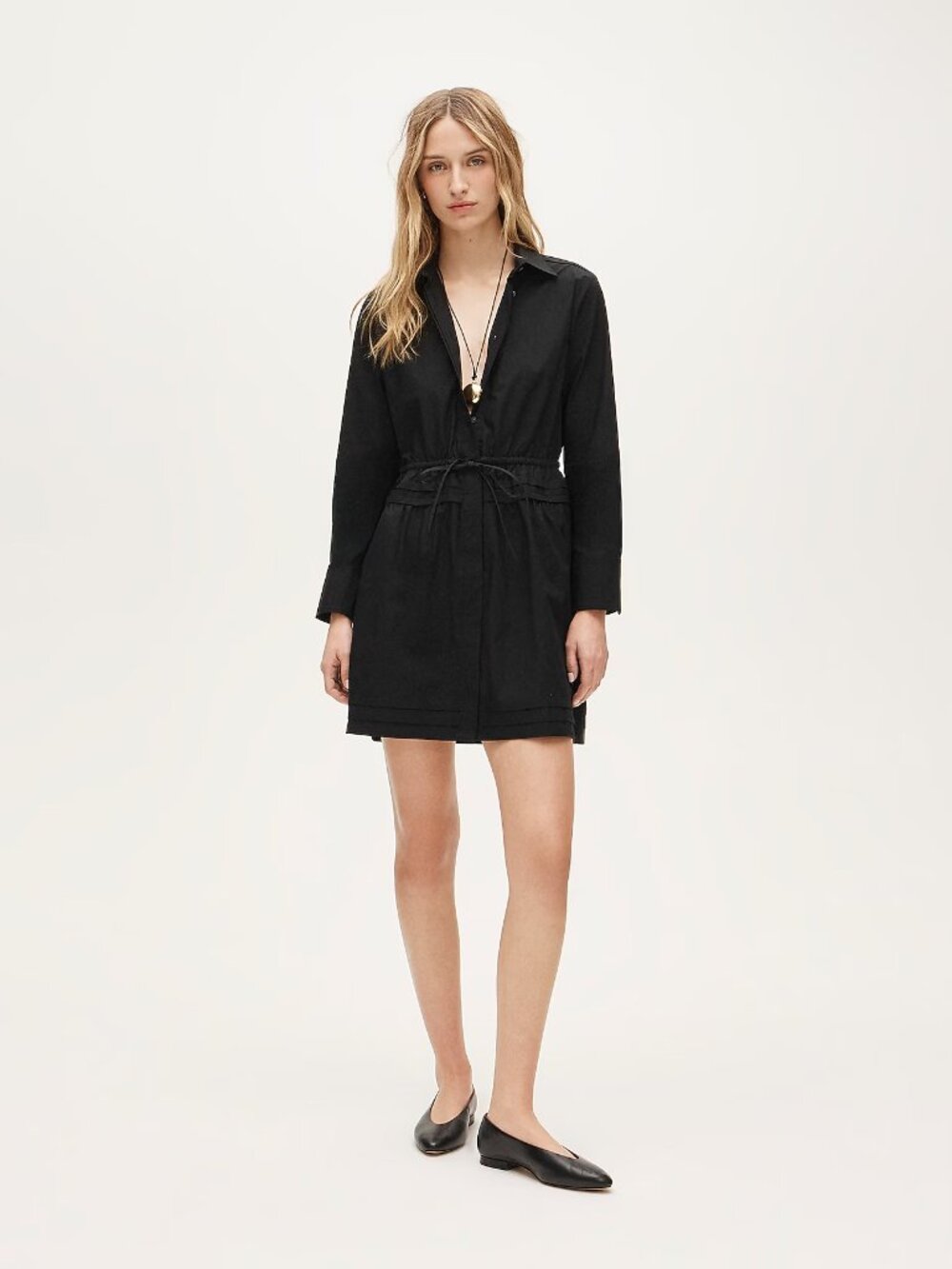 J.Crew Elena mini shirt-dress in cotton poplin, 10 tall NWT